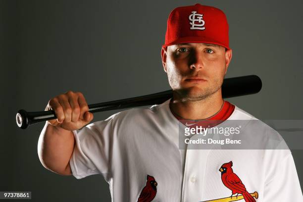 Outfielder Matt Holliday of the St. Louis Cardinals during photo day at Roger Dean Stadium on March 1, 2010 in Jupiter, Florida.