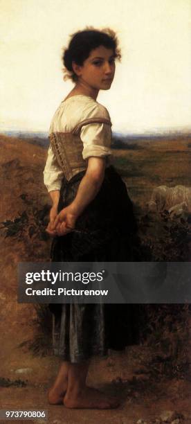 Young Shepherdess, Bouguereau, Adolphe-William, 1885 .