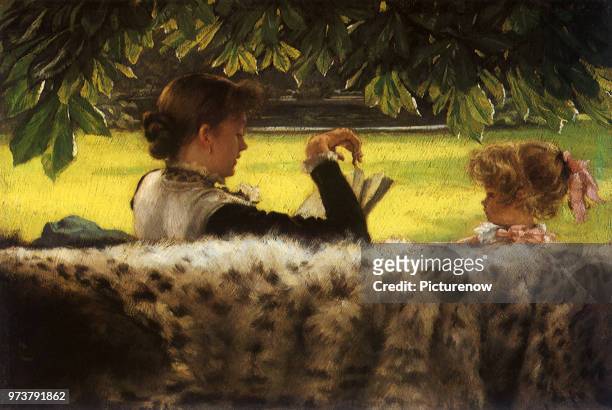 Reading to Her Child, Tissot, James Jacques Joseph, 1878 .