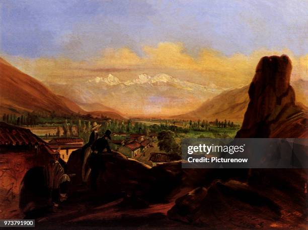 View in the Environs of Lima, Rugendas, Johann Moritz, 1843 .