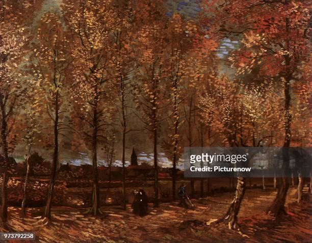 Lane with Poplars, Van Gogh, Vincent Willem, 1885 .