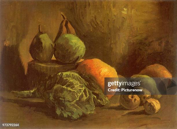 Fruit and Veg Still Life, Van Gogh, Vincent Willem, 1885 .