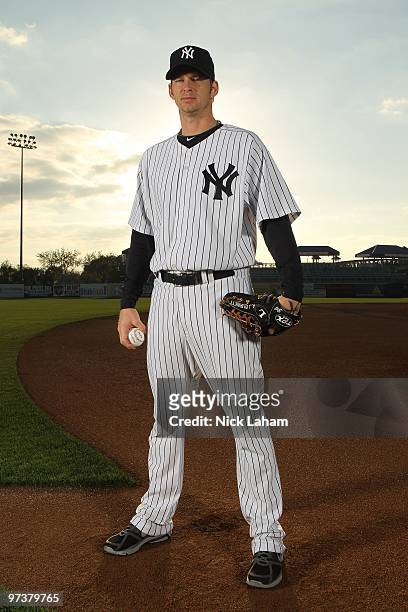 Burnett of the New York Yankees poses for a photo during Spring Training Media Photo Day at George M. Steinbrenner Field on February 25, 2010 in...