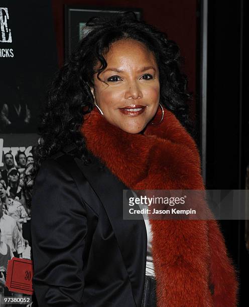 Actress Lynn Whitfield attends the premiere of "Winning Time: Reggie Miller vs. The New York Knicks" at the Ziegfeld Theatre on March 2, 2010 in New...