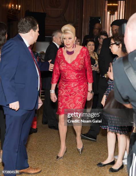 Ivana Trump attends a press conference announcing her new campaign to fight obesity at The Plaza Hotel on June 13, 2018 in New York City.