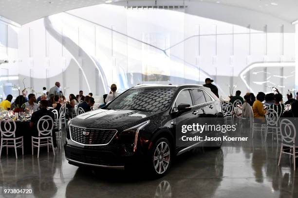 Cadillac XT4 on display at Cadillac Welcome Luncheon At ABFF: Black Hollywood Now at The Temple House on June 13, 2018 in Miami Beach, Florida.