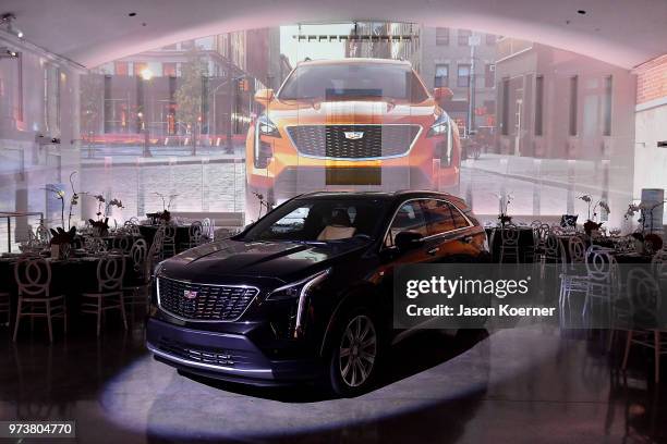 Cadillac XT4 on display at Cadillac Welcome Luncheon At ABFF: Black Hollywood Now at The Temple House on June 13, 2018 in Miami Beach, Florida.