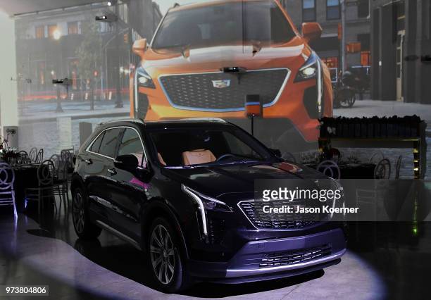 Cadillac XT4 on display at Cadillac Welcome Luncheon At ABFF: Black Hollywood Now at The Temple House on June 13, 2018 in Miami Beach, Florida.