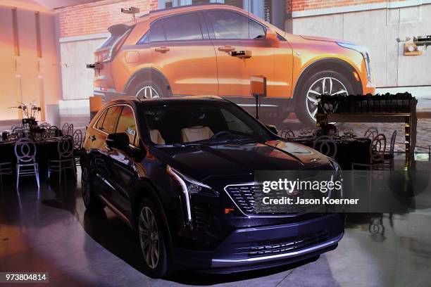 Cadillac XT4 on display at Cadillac Welcome Luncheon At ABFF: Black Hollywood Now at The Temple House on June 13, 2018 in Miami Beach, Florida.