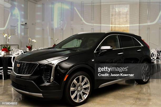 Cadillac XT4 on display at Cadillac Welcome Luncheon At ABFF: Black Hollywood Now at The Temple House on June 13, 2018 in Miami Beach, Florida.