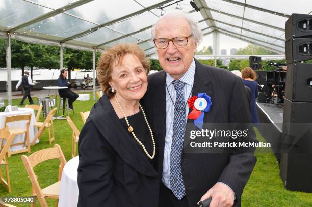 Matilda Cuomo and William vanden Heuvel attend the Franklin D. Roosevelt Four Freedoms Park's gala honoring Founder Ambassador William J. Vanden...