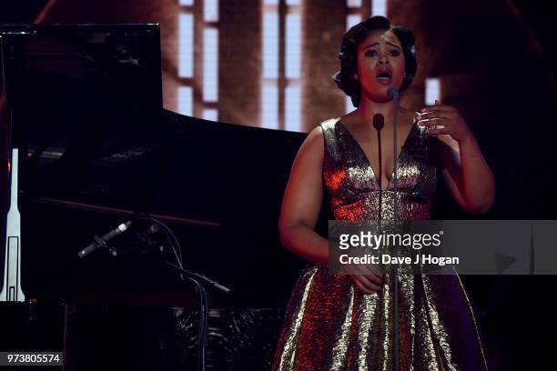 Pretty Yende performs on stage during the 2018 Classic BRIT Awards held at Royal Albert Hall on June 13, 2018 in London, England.