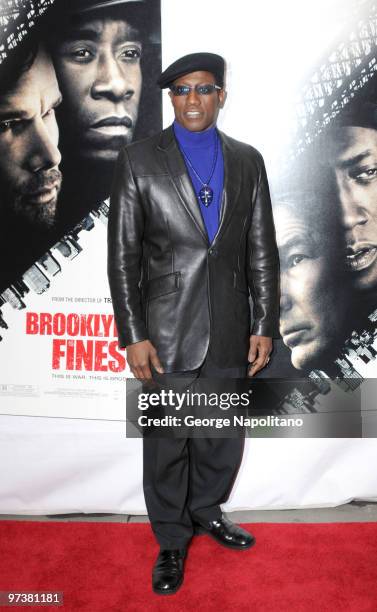 Actor Wesley Snipes attends the premiere of "Brooklyn's Finest" at AMC Loews Lincoln Square 13 theater on March 2, 2010 in New York City.