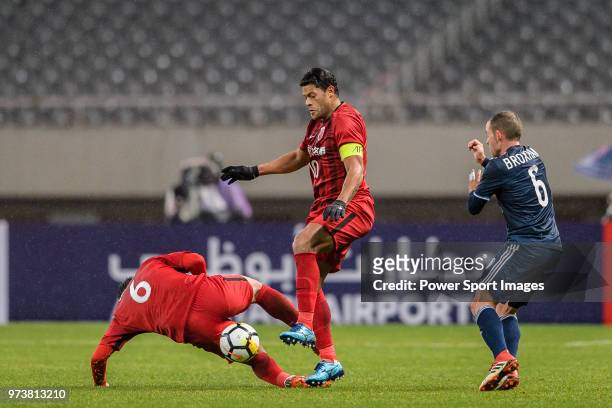 Shanghai FC Forward Givanildo Vieira de Sousa in action during the AFC Champions League Group F match between Shanghai SIPG and Melbourne Victory at...