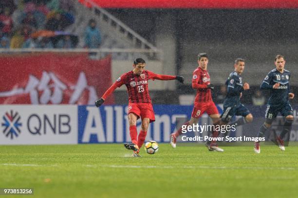 Shanghai FC Midfielder Odil Akhmedov in action during the AFC Champions League Group F match between Shanghai SIPG and Melbourne Victory at Shanghai...