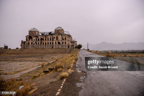 darul aman palace - afghanistan war stock pictures, royalty-free photos & images