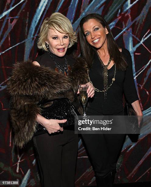 Comedian Joan Rivers and TV Personality Wendy Diamond attends Michael Musto's 25th Anniversary At "The Village Voice" celebration>> at 230 Fifth...