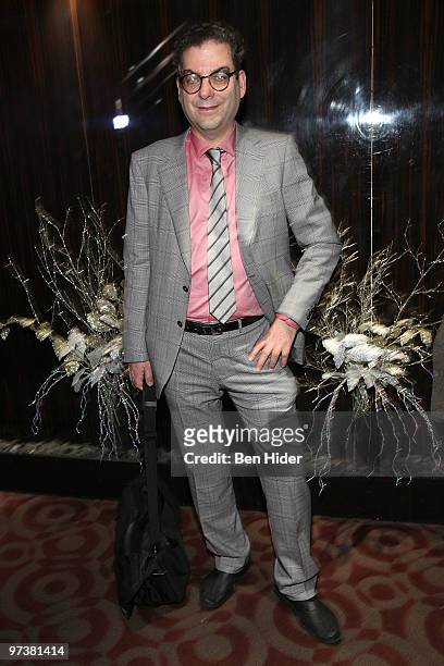 Journalist Michael Musto attends Michael Musto's 25th Anniversary At "The Village Voice" celebration at 230 Fifth Avenue on March 2, 2010 in New York...