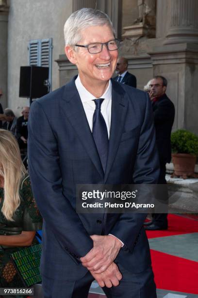 Apple CEO Tim Cook attends Roberto Cavalli show during the 94th Pitti Immagine Uomo on June 13, 2018 in Florence, Italy.