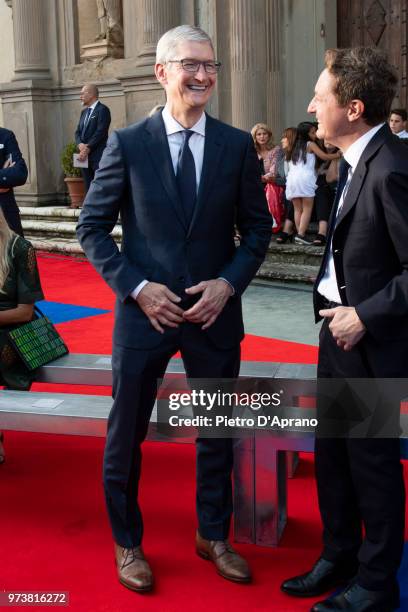 Apple CEO Tim Cook attends Roberto Cavalli show during the 94th Pitti Immagine Uomo on June 13, 2018 in Florence, Italy.