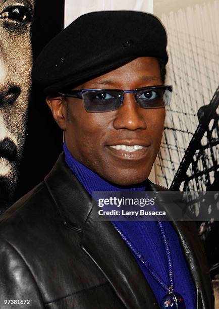 Actor Wesley Snipes attends the premiere of Overture Films" "Brooklyn's Finest at AMC Lincoln Square Theater on March 2, 2010 in New York City.