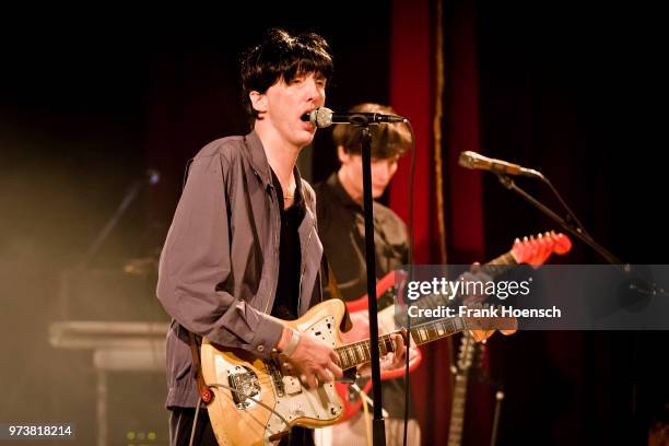 Singer Bradford Cox of the American band Deerhunter performs live on stage during a concert at the Festsaal Kreuzberg on June 13, 2018 in Berlin,...