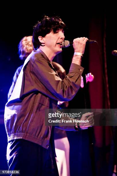 Singer Bradford Cox of the American band Deerhunter performs live on stage during a concert at the Festsaal Kreuzberg on June 13, 2018 in Berlin,...