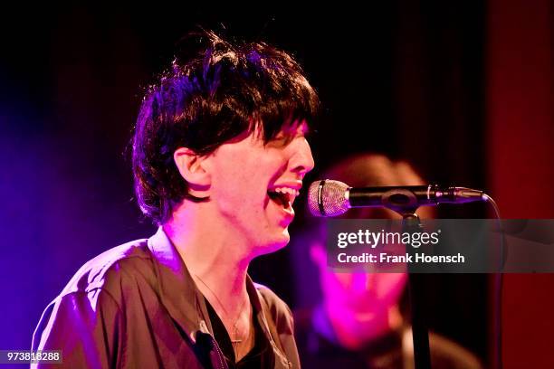 Singer Bradford Cox of the American band Deerhunter performs live on stage during a concert at the Festsaal Kreuzberg on June 13, 2018 in Berlin,...