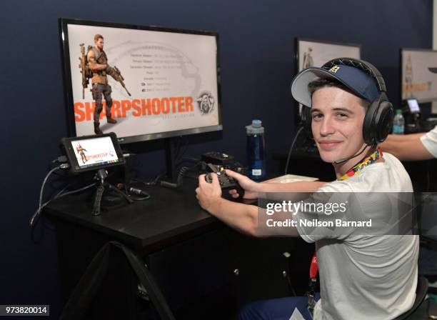 Mason Guccione playing Tom Clancy's The Division 2 during E3 2018 at Los Angeles Convention Center on June 13, 2018 in Los Angeles, California.