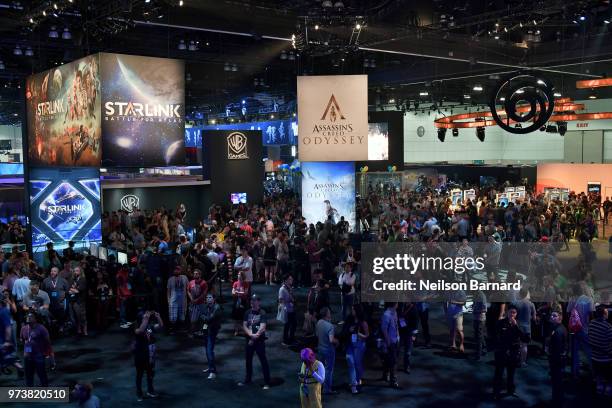 General view of the atmosphere is seen during E3 2018 at Los Angeles Convention Center on June 13, 2018 in Los Angeles, California.