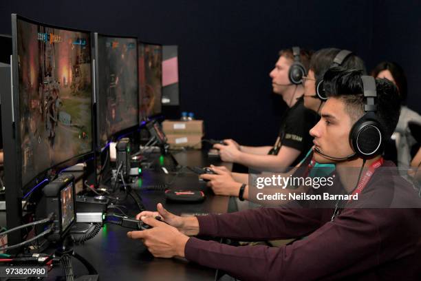 Siva Kaneswaran of The Wanted during E3 2018 at Los Angeles Convention Center on June 13, 2018 in Los Angeles, California.