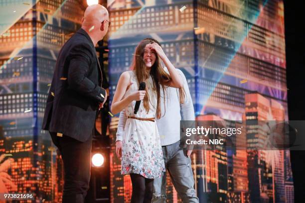 Auditions 3" Episode 1303 -- Pictured: Howie Mandel, Courtney Hadwin --