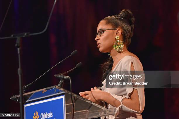 News Reporter Antonia Hylton speaks onstage during the Children's Health Fund 2018 Annual Benefit at Cipriani 42nd Street on June 13, 2018 in New...