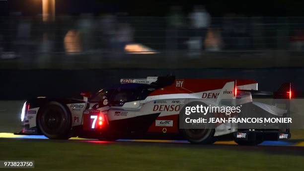 Argentine's driver Jose Maria Lopez competes during the qualifying practice session of the 86th edition of the 24 Hours of Le Mans endurance race, on...