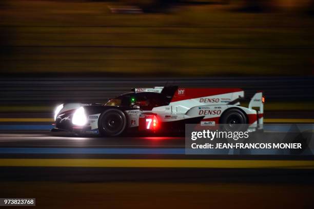 Argentine's driver Jose Maria Lopez competes during the qualifying practice session of the 86th edition of the 24 Hours of Le Mans endurance race, on...