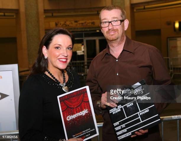 Joan Burney Keatings and director of the Academy Awards, Hamish Hamilton attend Cinemagic International Film & Television Festival for Young People -...