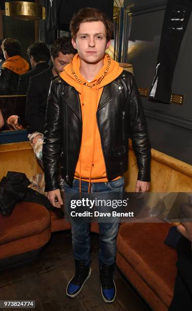 Tom Holland attends the MJB x YOTA fashion capsule party supported by Ciroc who have designed MJB x YOTA Limited Edition Bottles at The Scotch of St...