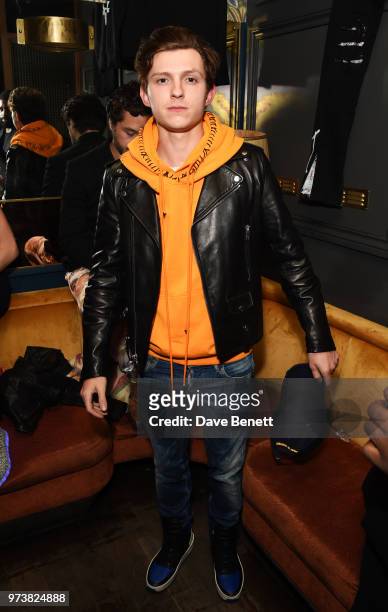 Tom Holland attends the MJB x YOTA fashion capsule party supported by Ciroc who have designed MJB x YOTA Limited Edition Bottles at The Scotch of St...