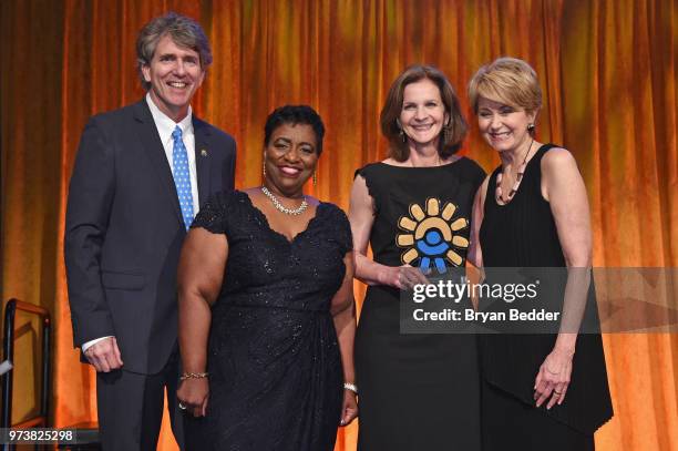 Chief Executive Officer, Children's Health Fund Dennis Walto, Aurelia Jones-Taylor, Sherry Pudloski, and Jane Pauley pose during the Children's...