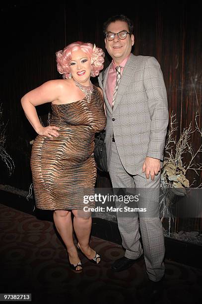 Dirty Martini and Michael Musto attend Michael Musto's 25th Anniversary At "The Village Voice" celebration at 230 Fifth Avenue on March 2, 2010 in...