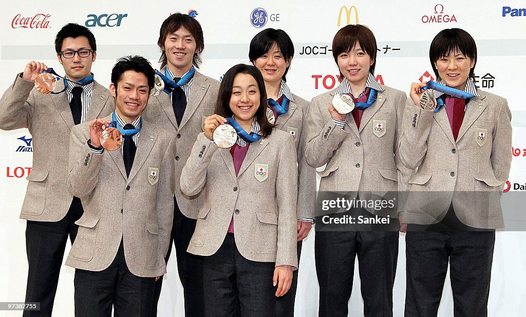 Japan Vancouver Olympic Delegation Return Japan