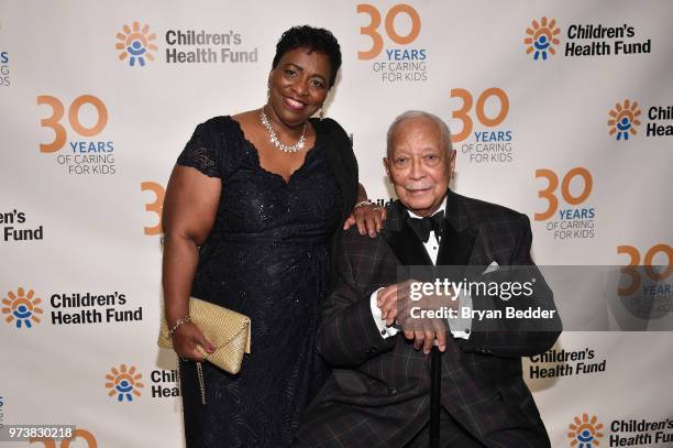 Aurelia Jones-Taylor and Former Mayor of New York City David Dinkins attend the Children's Health Fund 2018 Annual Benefit at Cipriani 42nd Street on...