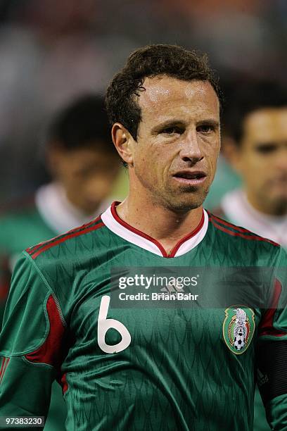 Gerardo Torrado of Mexico walks off the pitch after a friendly match against Bolivia in preparation for the 2010 FIFA World Cup on February 24, 2010...