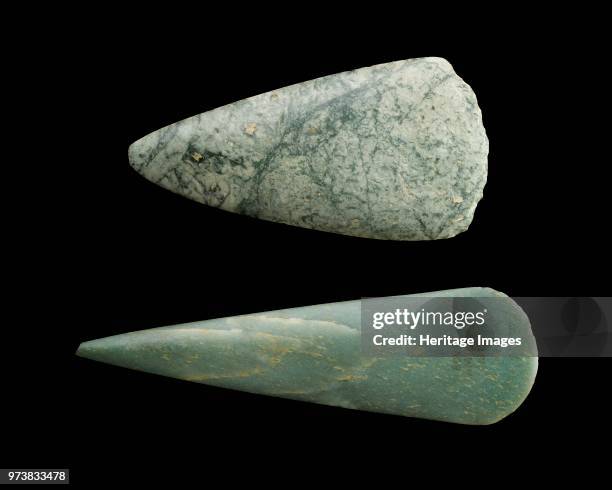 , Neolithic Period , c5500- circa 1800 BC. Dimension: length: 13.6 cmwidth: 7 cmthickness: 2 cmArtist Unknown.