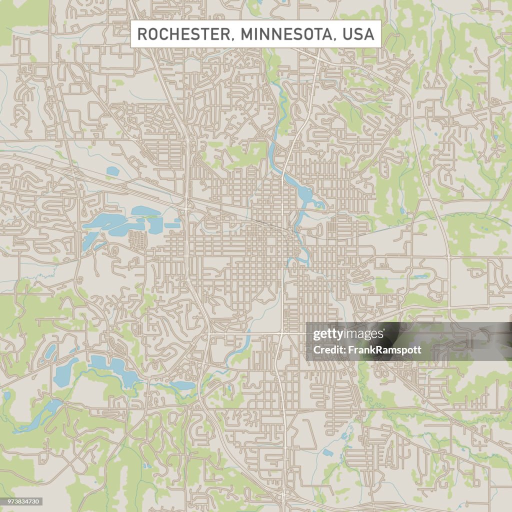 Rochester Minnesota US City Street Map