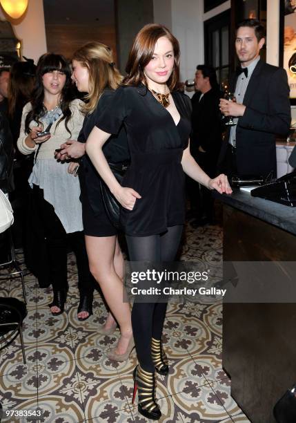 Actress Rose McGowan attends DJ Night hosted by Vanity Fair and Hudson Jeans held at Palihouse Holloway on March 2, 2010 in Los Angeles, California.