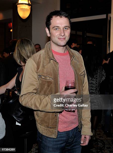 Actor Matthew Rhys attends DJ Night hosted by Vanity Fair and Hudson Jeans held at Palihouse Holloway on March 2, 2010 in Los Angeles, California.