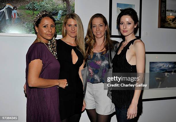 Photographer Deborah Anderson, Lady Kinvara Balfour, producer Mia Fenwick and singer Alexandra Edenborough attend DJ Night hosted by Vanity Fair and...