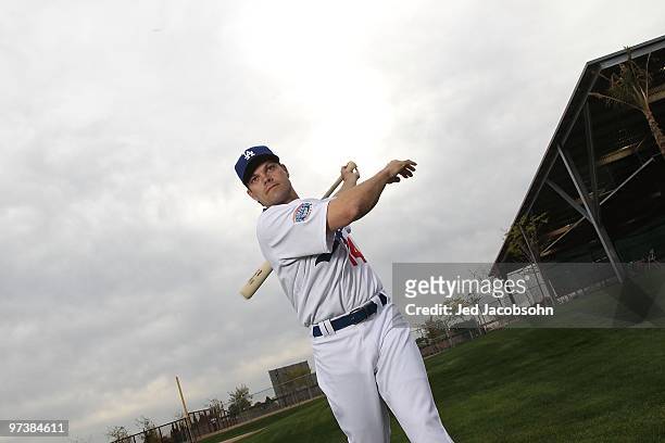 Jamey Carroll of the Los Angeles Dodgers poses during media photo day on February 27, 2010 at the Ballpark at Camelback Ranch, in Glendale, Arizona.