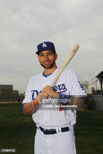 James Loney of the Los Angeles Dodgers poses during media photo day on February 27, 2010 at the Ballpark at Camelback Ranch, in Glendale, Arizona.